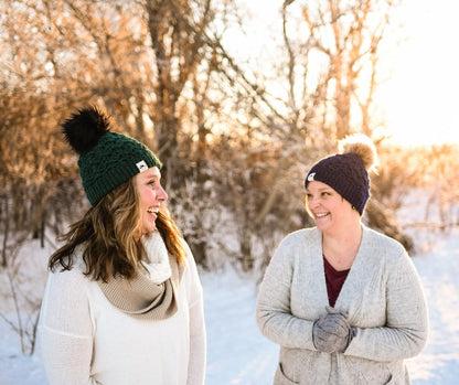 Navy Blue Alpaca Blend Wool Crochet Hat with Pom - a-Farm-girl-bytess | Handmade Alpaca Wool Winter Hats for Women